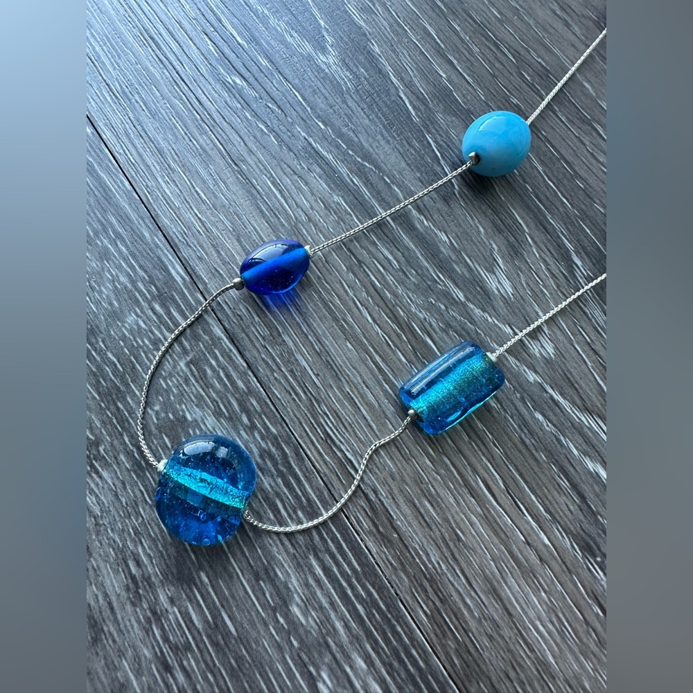 🔥Blue Glass Beaded Necklace
